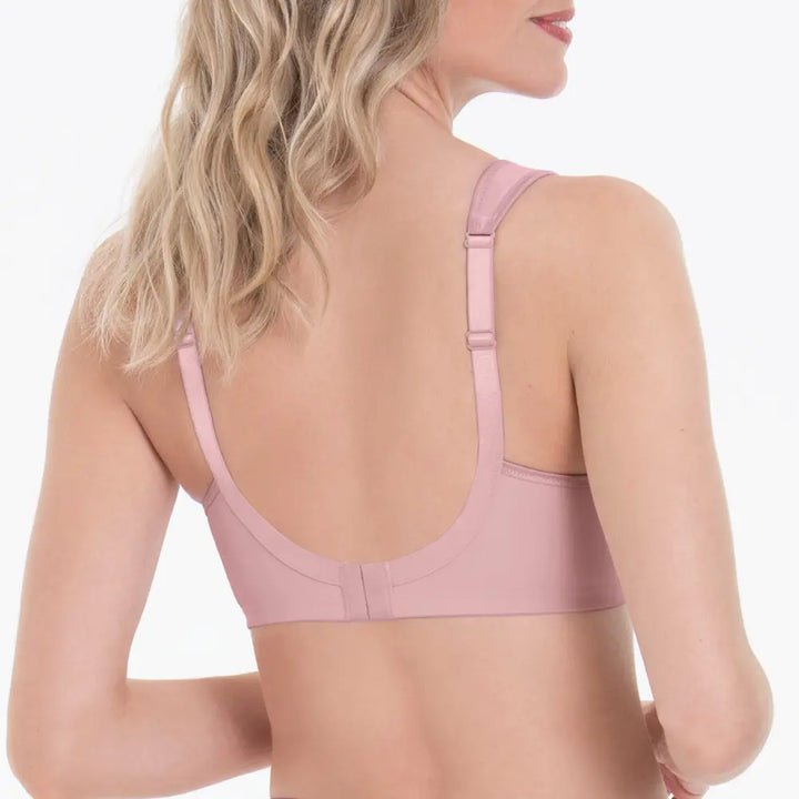 Sujetador sin aros Nº1 EN VENTAS con tirantes anchos confort CLARA ROSA