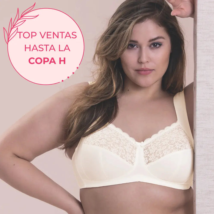 Sujetador sin aros TOP VENTAS con tirantes de alivio anchos HAVANNA CRISTAL