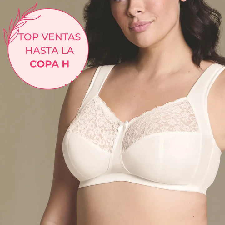 Sujetador sin aros TOP VENTAS con tirantes de alivio anchos HAVANNA CRISTAL