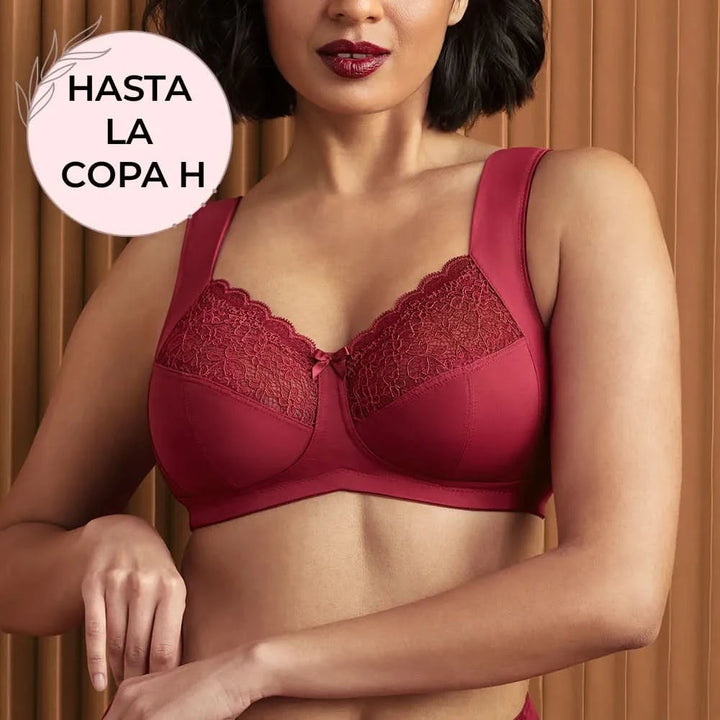 Sujetador sin aros con tirantes de alivio anchos HAVANNA RED