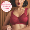 Sujetador sin aros con tirantes de alivio anchos HAVANNA RED