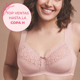 Sujetador sin aros con tirantes de alivio anchos HAVANNA ROSA