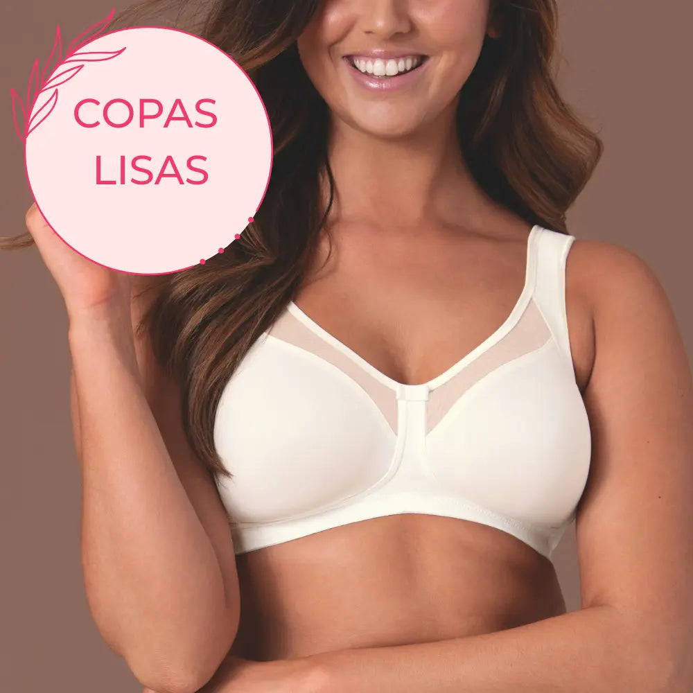 Sujetador sin aros copas lisas CLARA MARFIL