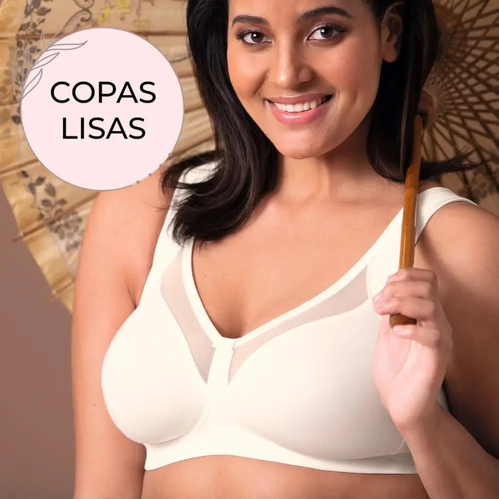 Sujetador sin aros copas lisas CLARA MARFIL