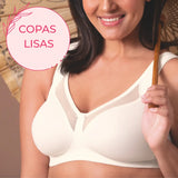 Sujetador sin aros copas lisas CLARA MARFIL