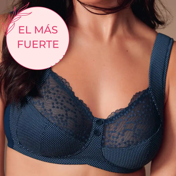 Sujetador sin aros tirantes anchos TOP VENTAS ORELY BLUE