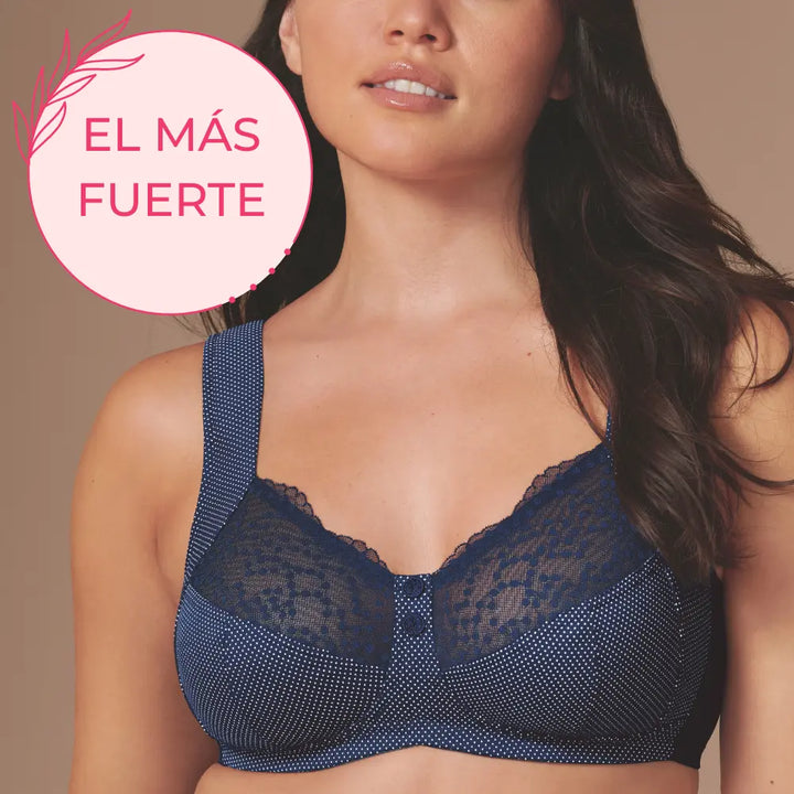 Sujetador sin aros tirantes anchos TOP VENTAS ORELY BLUE