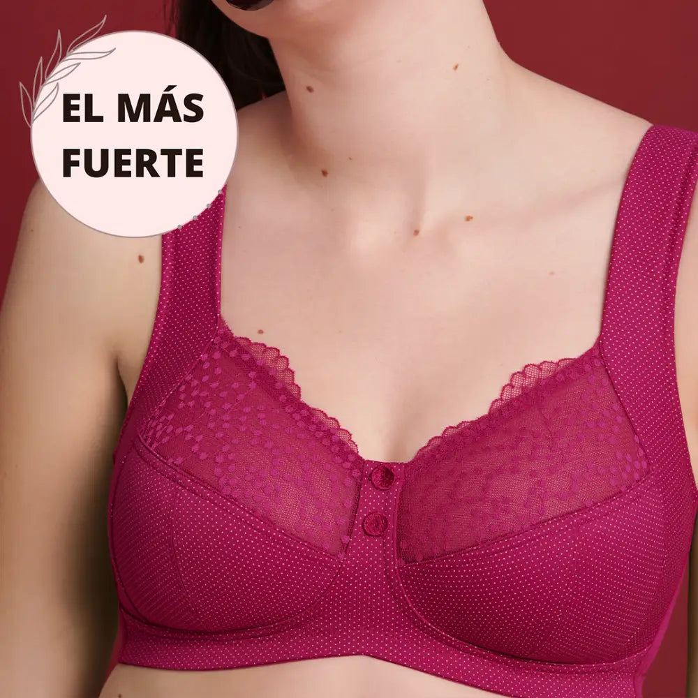 Sujetador sin aros tirantes anchos TOP VENTAS ORELY RED Corseteria Singuerlin 