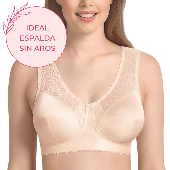 Sujetador tirantes súper anchos ideal espalda sin aros MYLENA ROSA