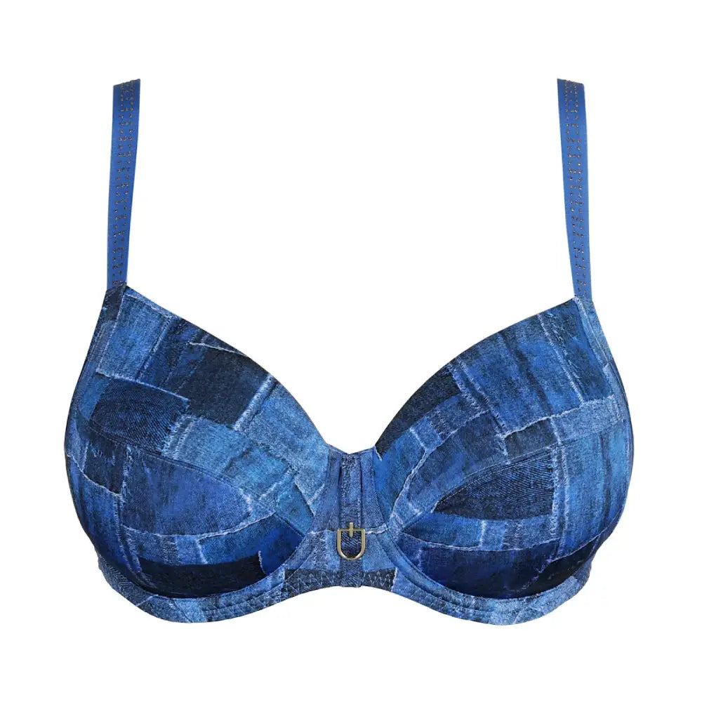 Sujetador con aros efecto tejano MAUNA BLUE Corseteria Singuerlin 