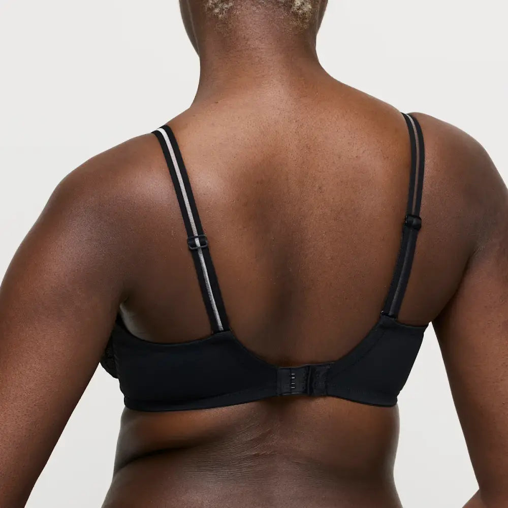 Sujetador con aros y encaje negro NAKO Corseteria Singuerlin