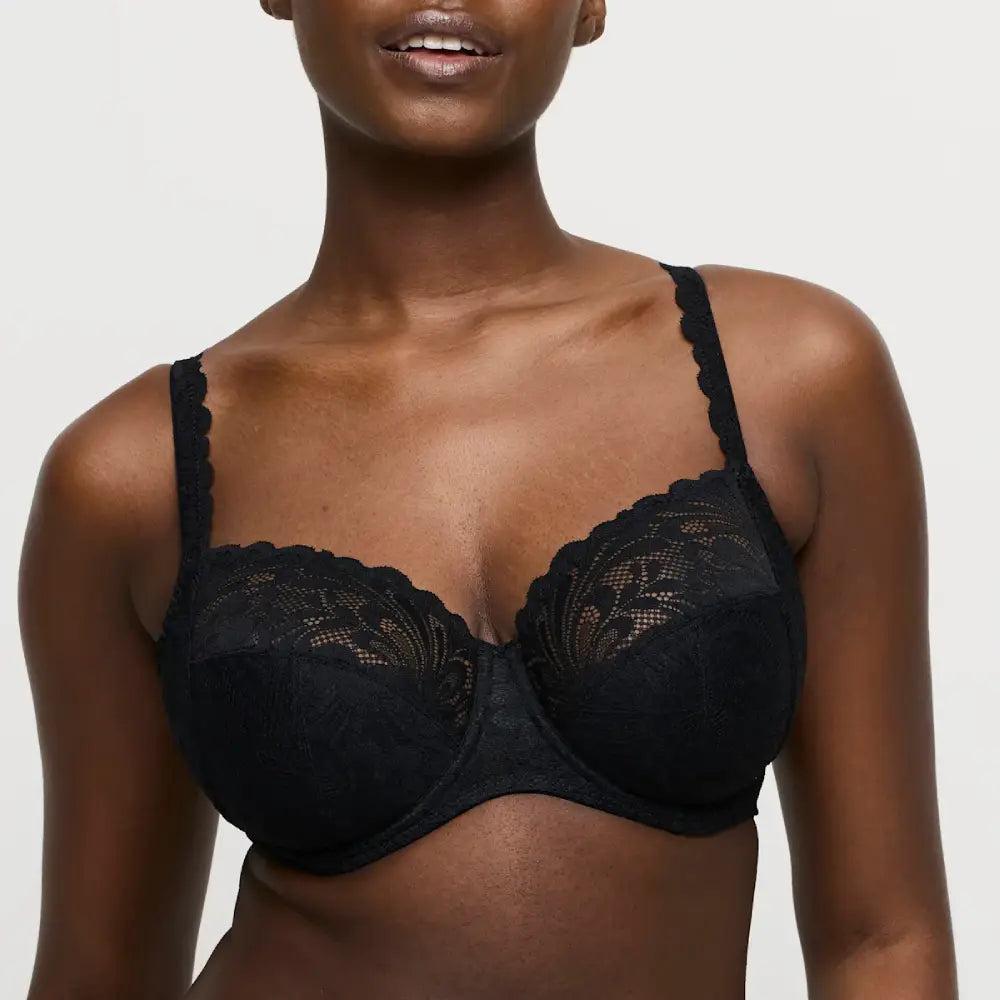 Sujetador de fino encaje con aros Rupi Black Corseteria Singuerlin 