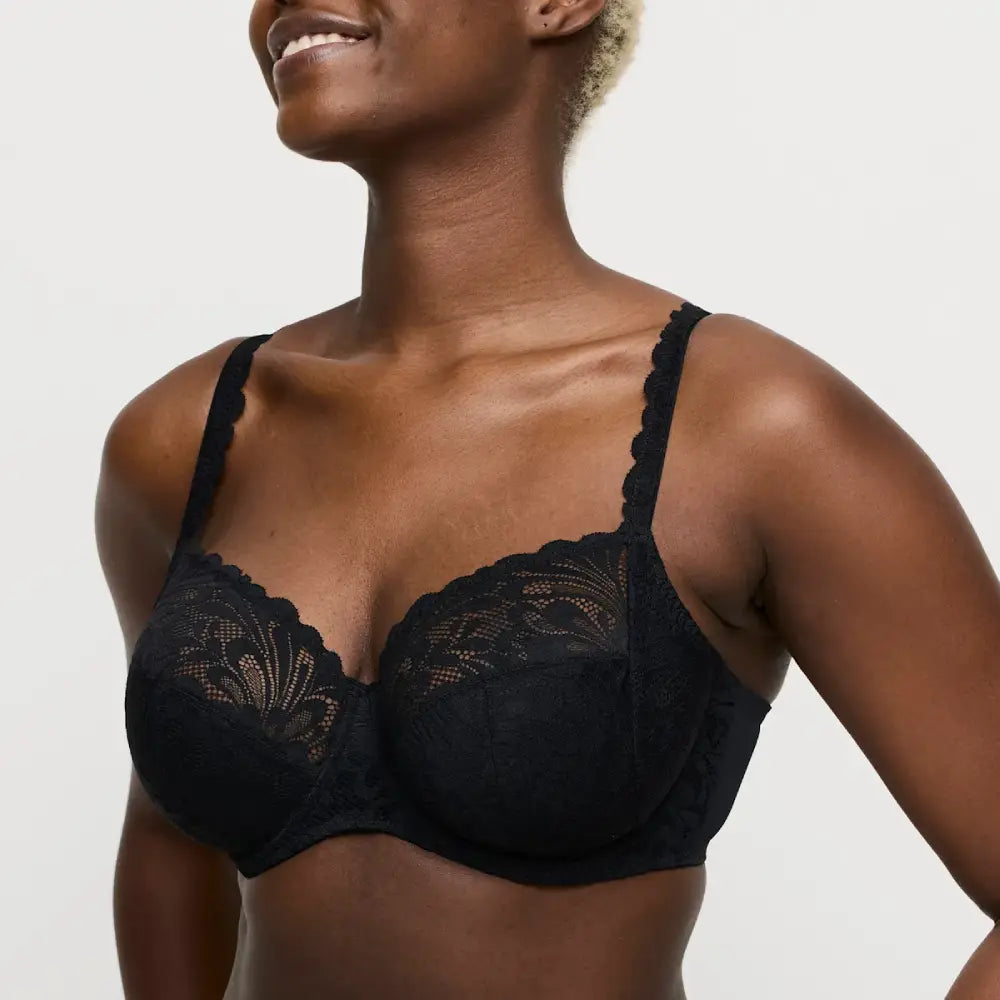 Sujetador de fino encaje con aros Rupi Black Corseteria Singuerlin 
