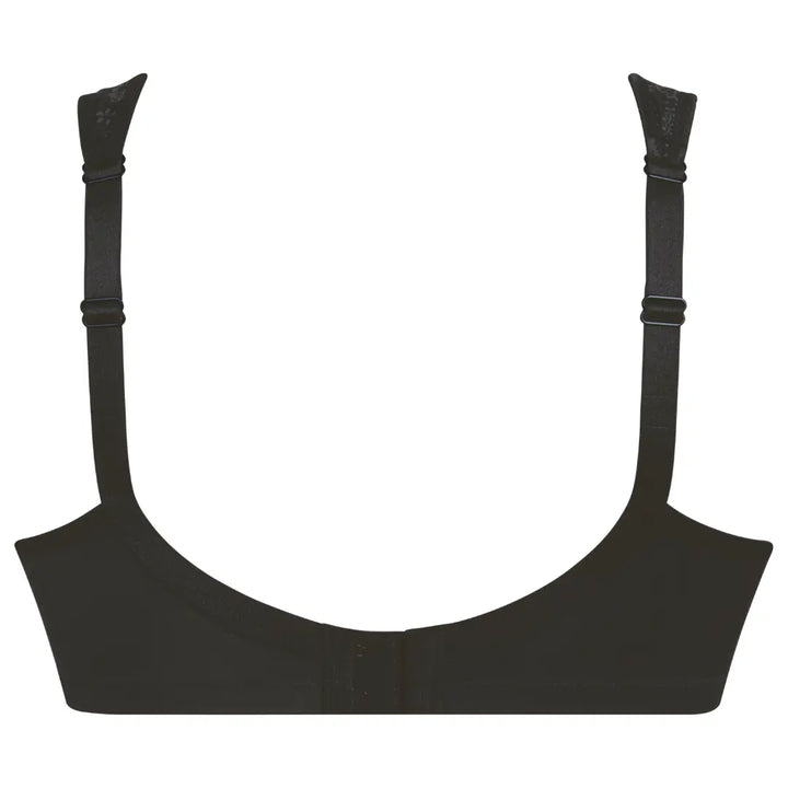 Sujetador sin aros Nº1 EN VENTAS con tirantes anchos confort CLARA ART BLACK/ANTRACITA