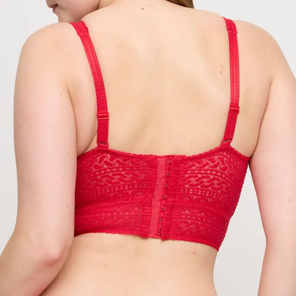 Sujetador sin aros tipo bralette con encaje MONTARA RED Corseteria Singuerlin 