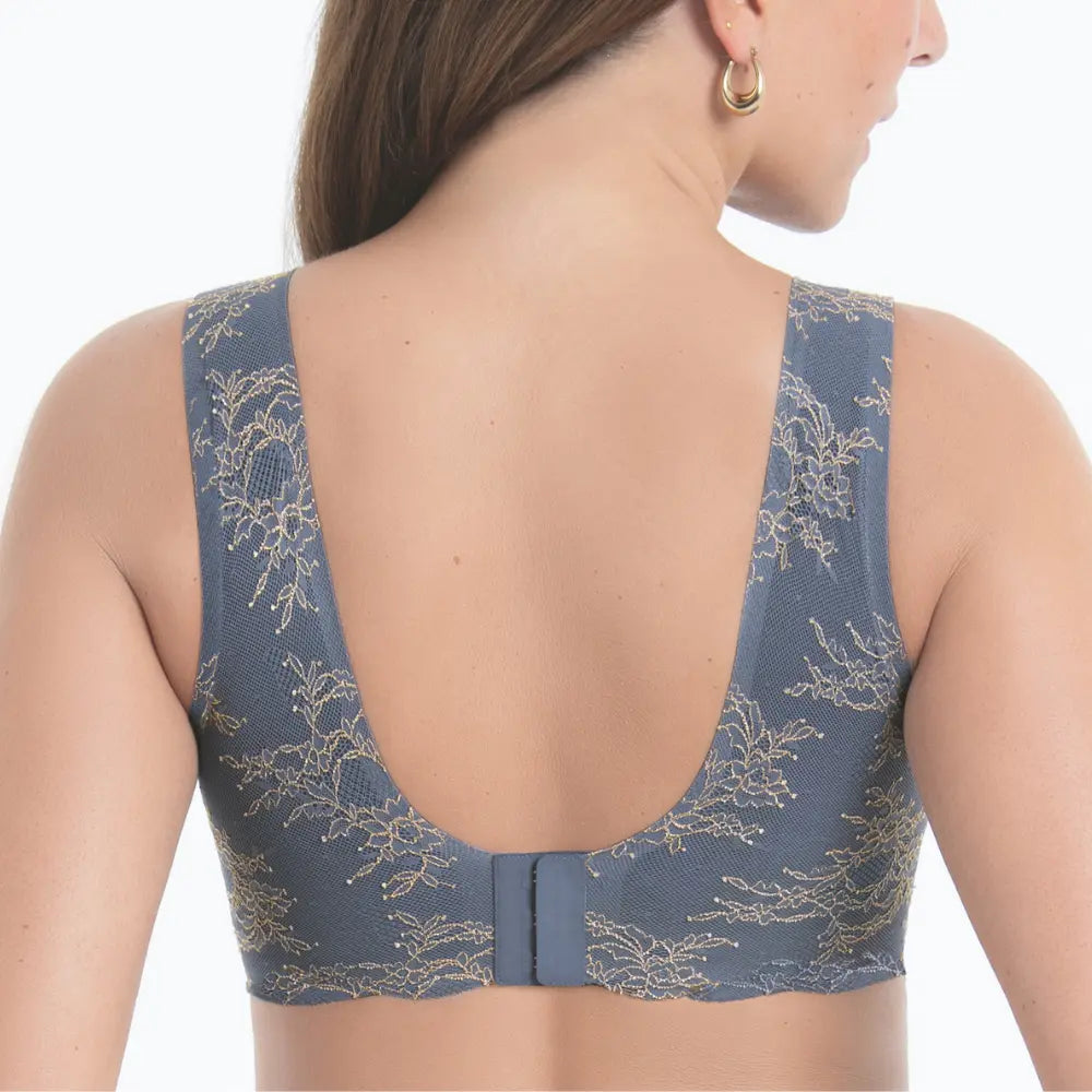 TOP suave sin costuras y sin aros IDEAL COMODIDAD ESSENCIALS LACE GREY/ROSE