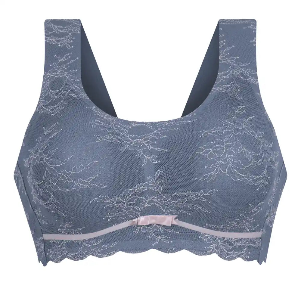 TOP suave sin costuras y sin aros IDEAL COMODIDAD ESSENCIALS LACE GREY/ROSE
