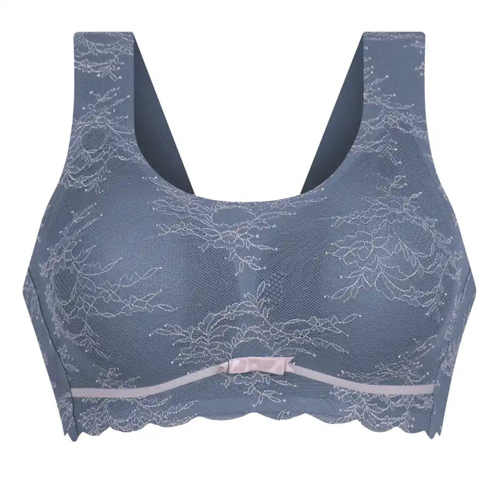 TOP suave sin costuras y sin aros IDEAL COMODIDAD ESSENCIALS LACE GREY/ROSE