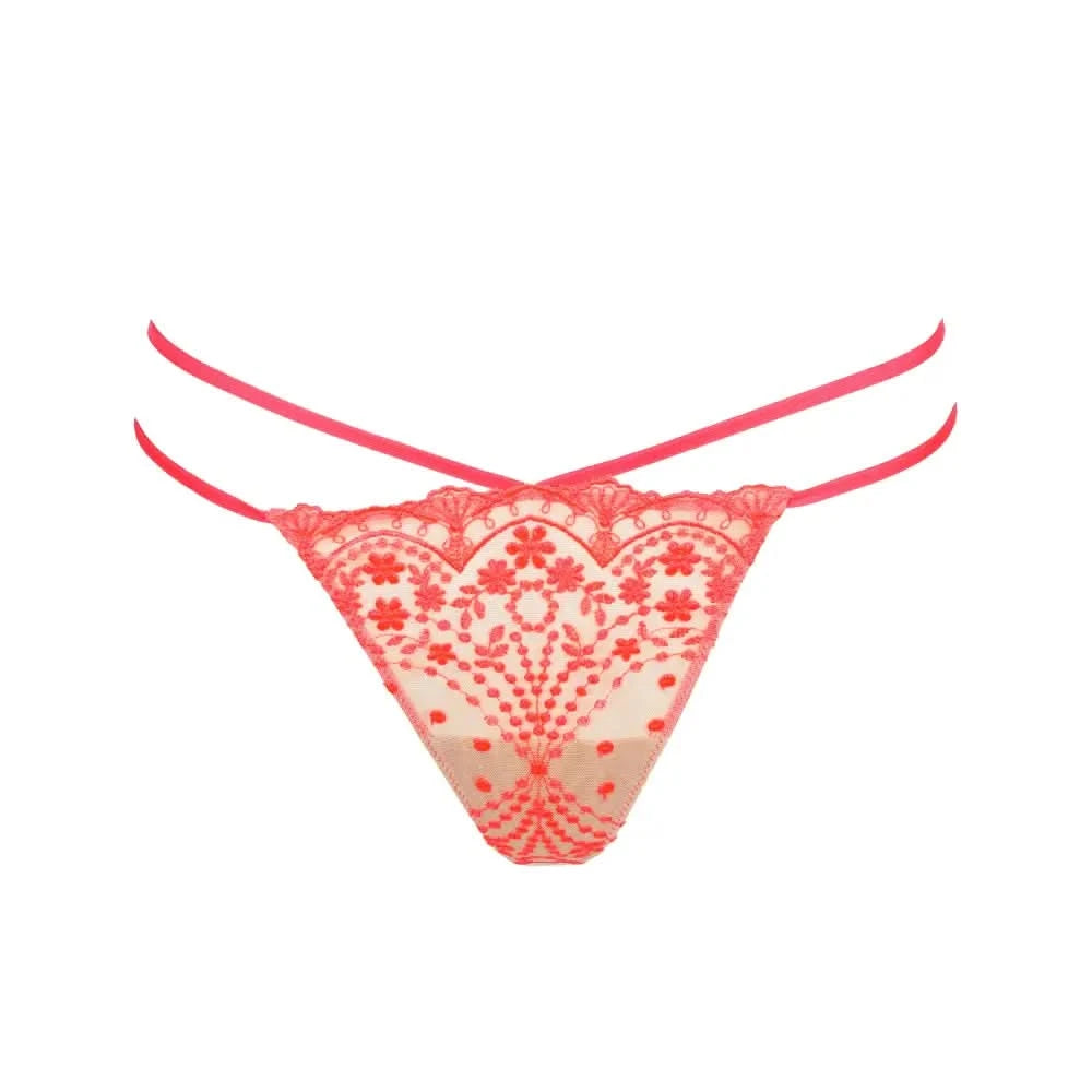 Tanga con tiras y encaje ANGELOU JUICY MELON