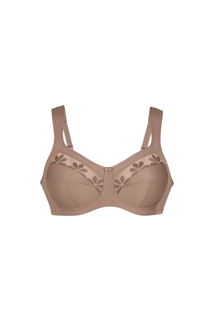 Non-wired bra with wide straps ideal for large cups SOPHIA DUSTY ROSE
