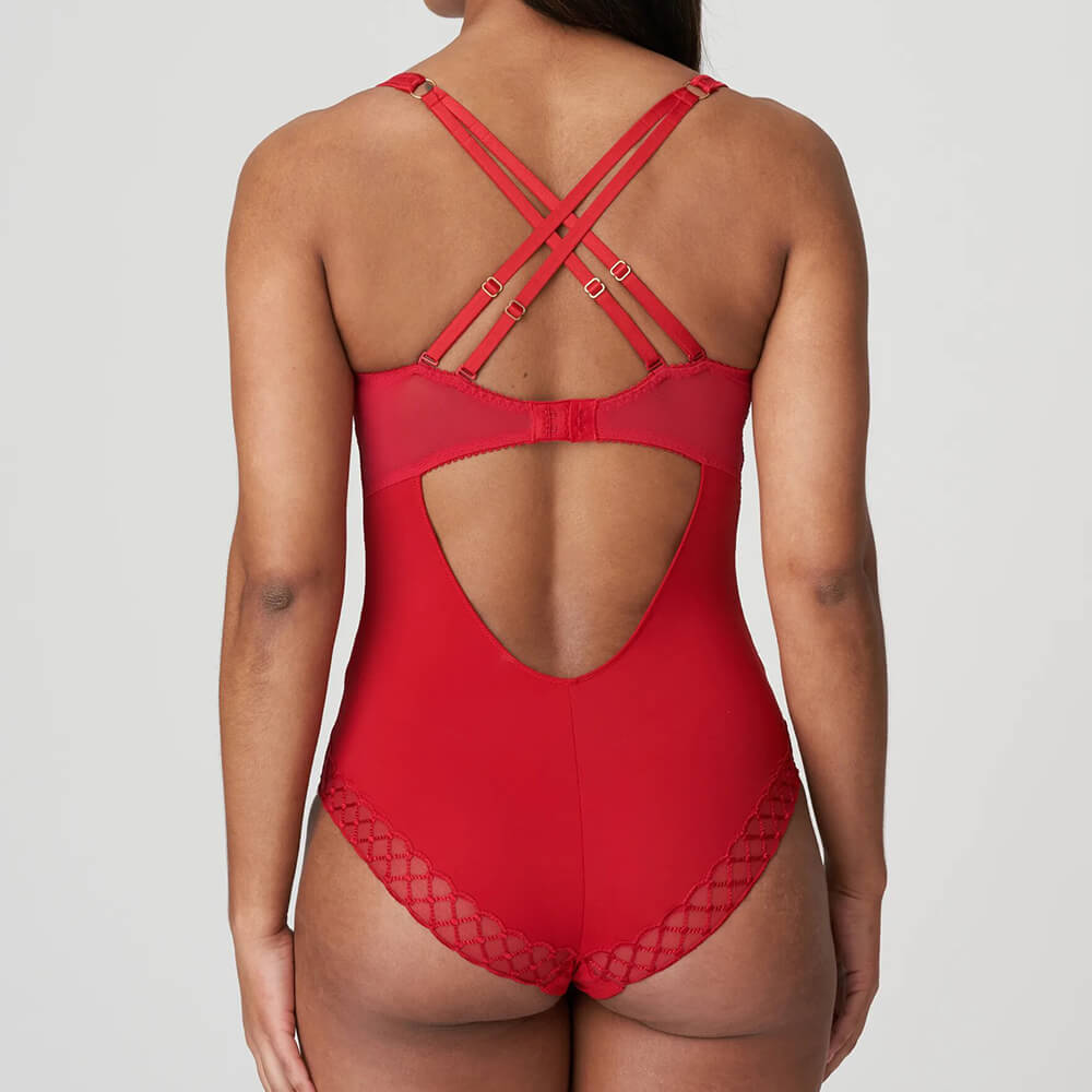 Body with lace and open back VYA RED LIMITED EDITION
