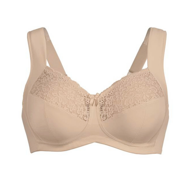 TOP SELLING non-wired bra with wide relief straps HAVANNA BEIGE 