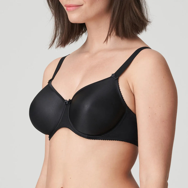 Super-reducing bra with smooth cups and underwire SATIN BLACK 