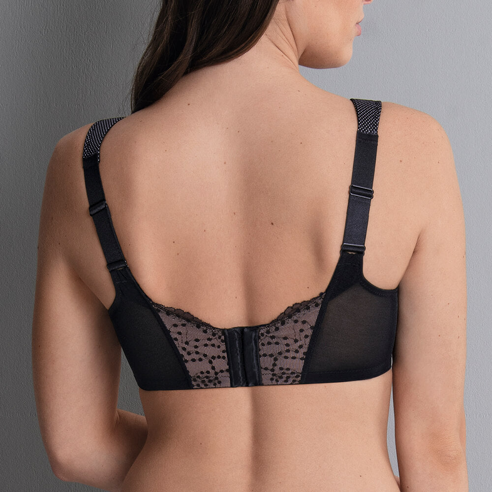Bra without underwire wide straps TOP SALES ORELY BLACK