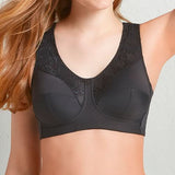 Sujetador con tirantes de alivio anchos sin aros MICROENERGEN NEGRO