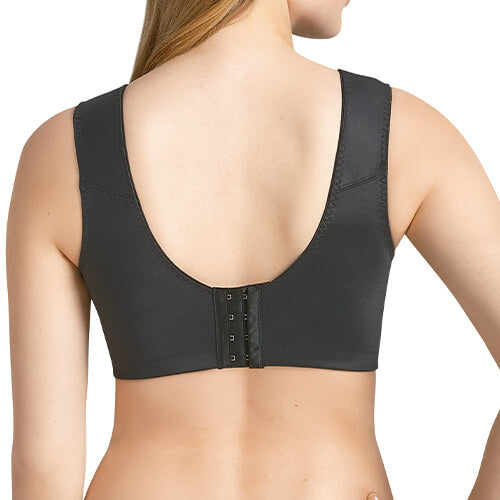 Bra with wide relief straps without underwire MICROENERGEN BLACK