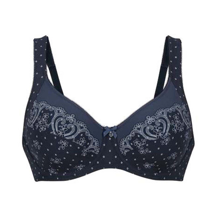 Bra with underwire and wide padded straps BELVEDERE BLUE